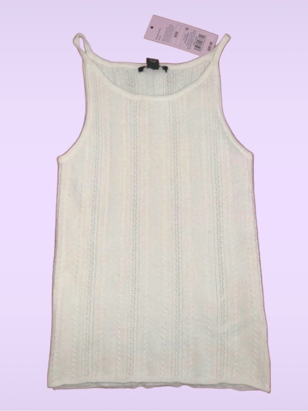 wild fable White Ribbed Knit Tank Top